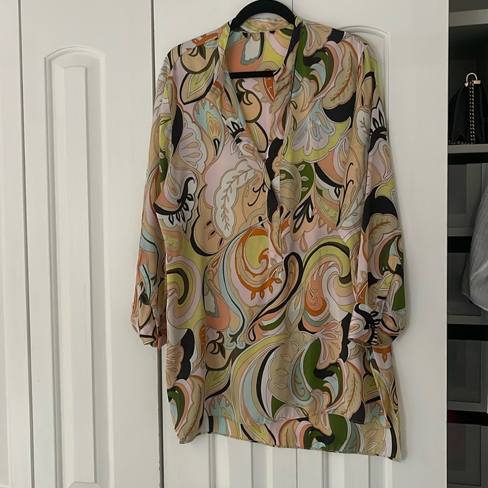 Zara beautiful tunic silky shirt